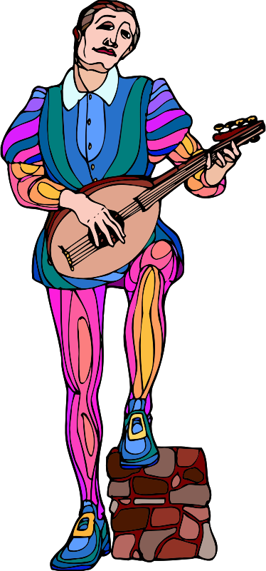 Medium Image - Minstrel Clipart (374x800)