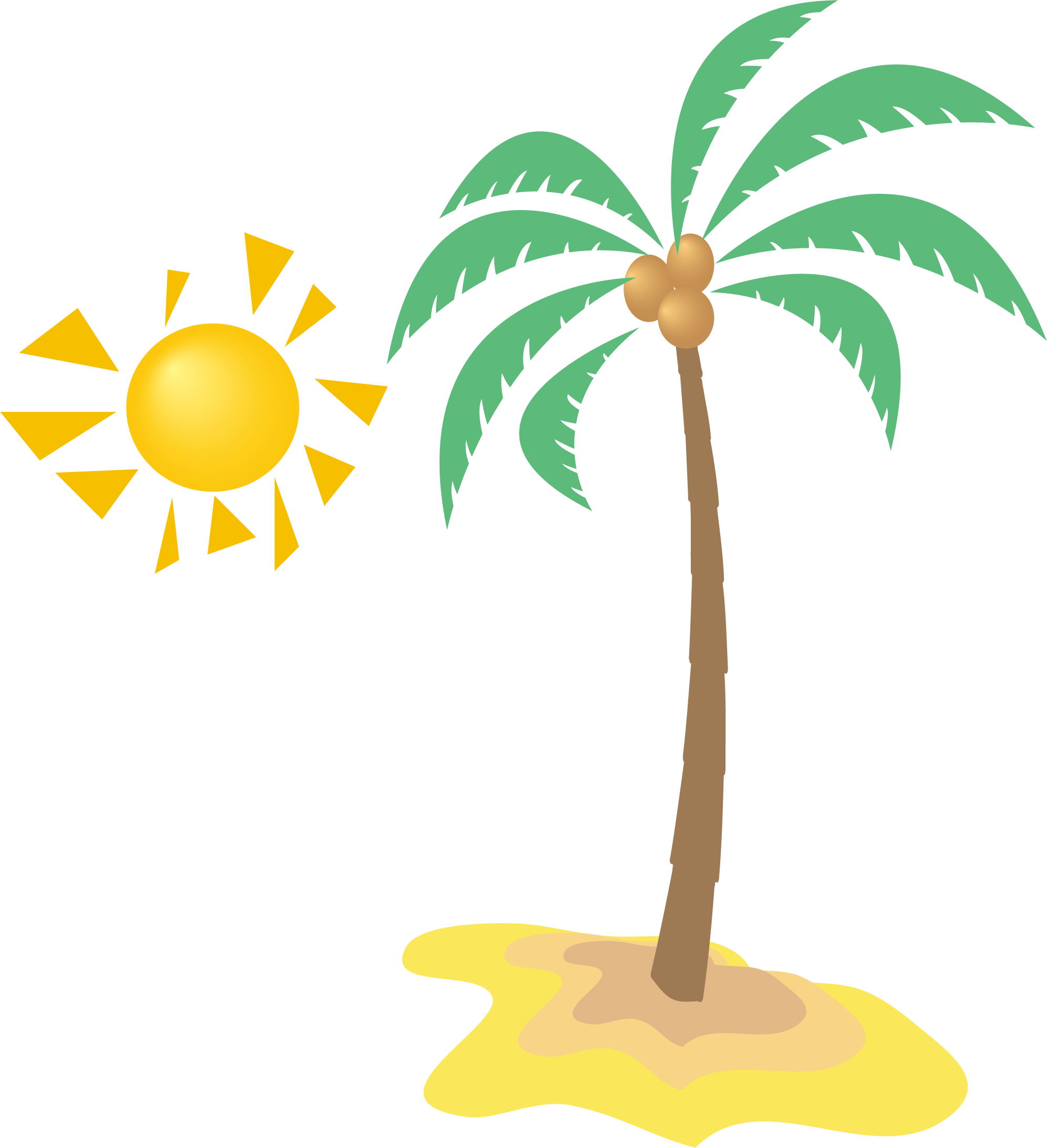 Coconut Tree Png Vector Element - Coconut (1993x2186)