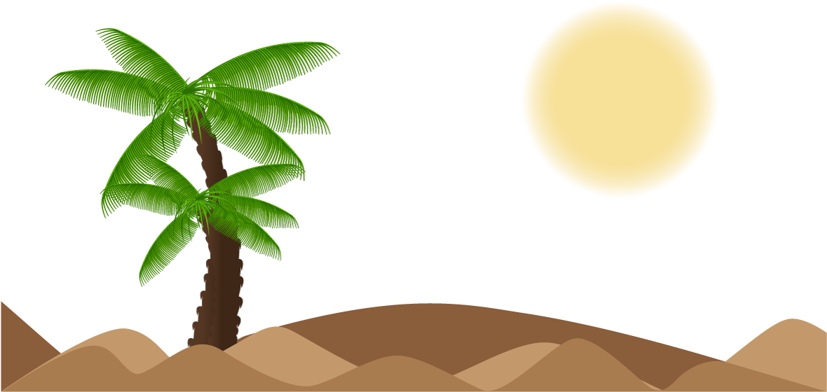 Tree Arecaceae Landscape Euclidean Vector - Palm Trees (1180x560)