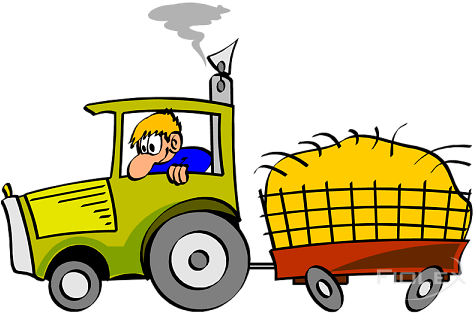 Tractor - Traktor Mit Anhänger Comic (480x312)
