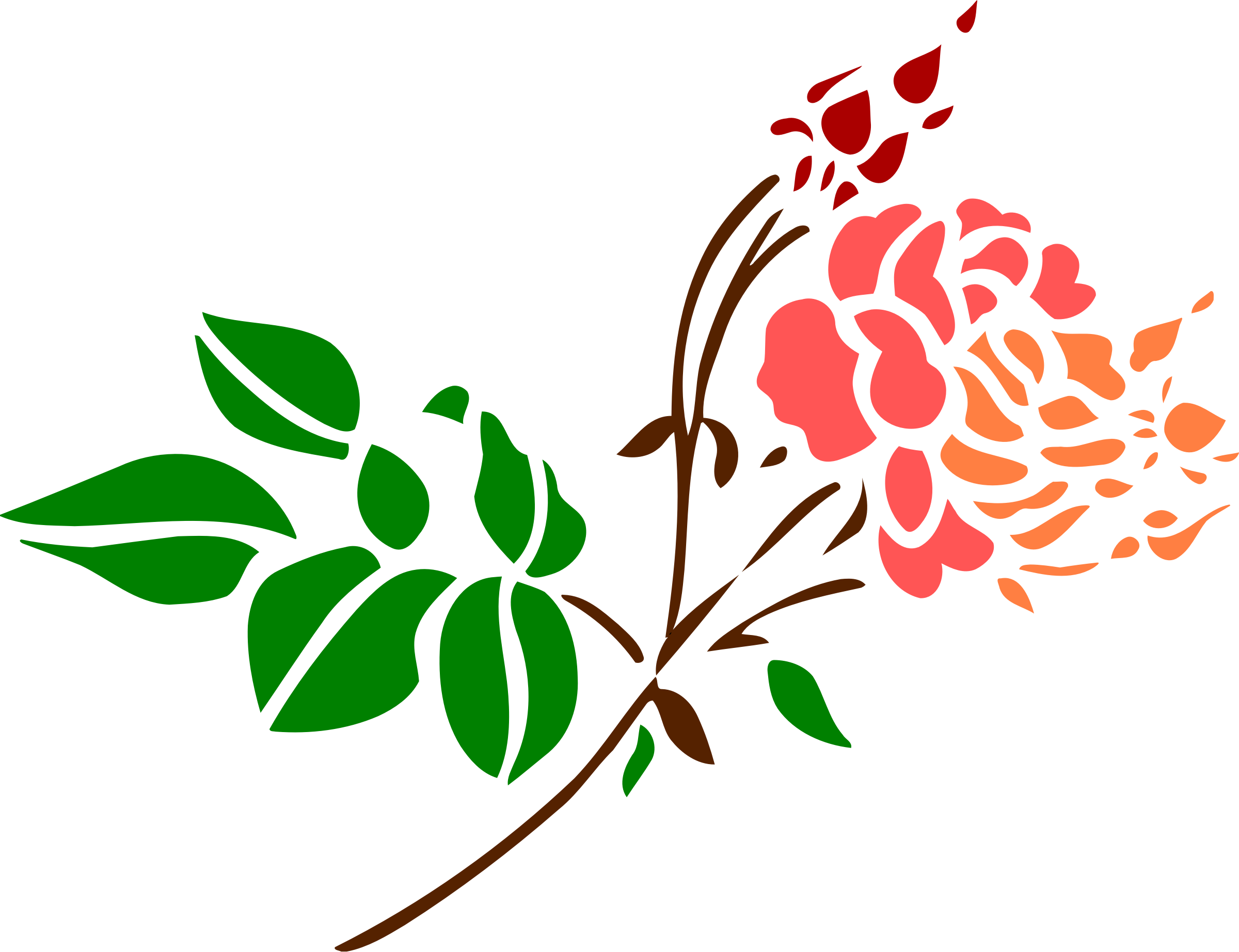 Stylised Rose 4 - Black (2400x1844)