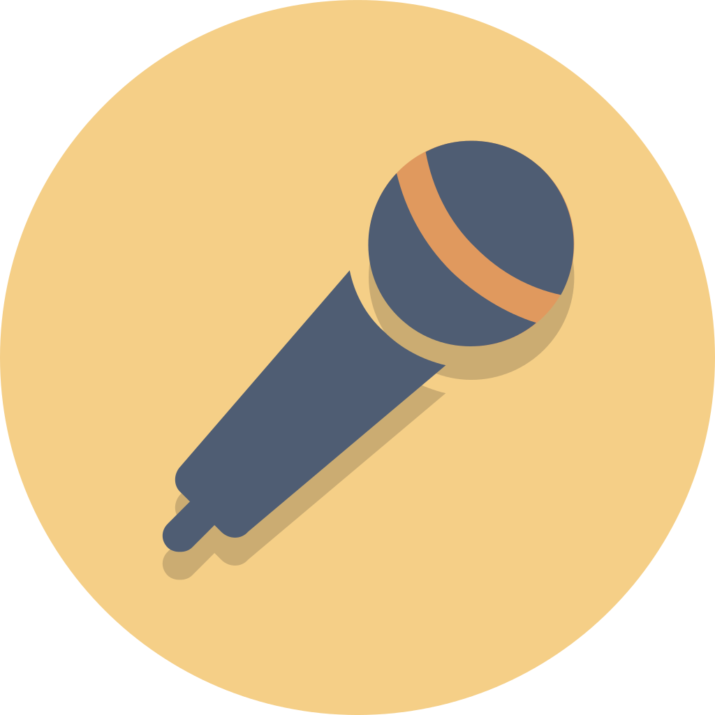 Black Microphone - Microphone Circle Icon (1024x1024)