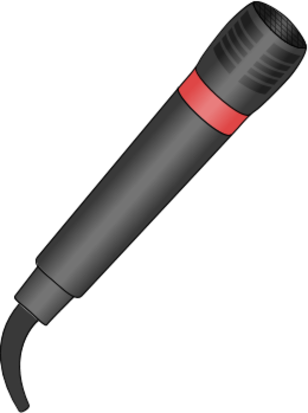 Vector Clip Art - Microphone Clip Art (600x805)