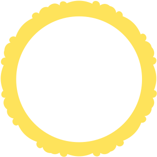 Scalloped Frame - Transparent Frames Scalloped Circle (349x349)