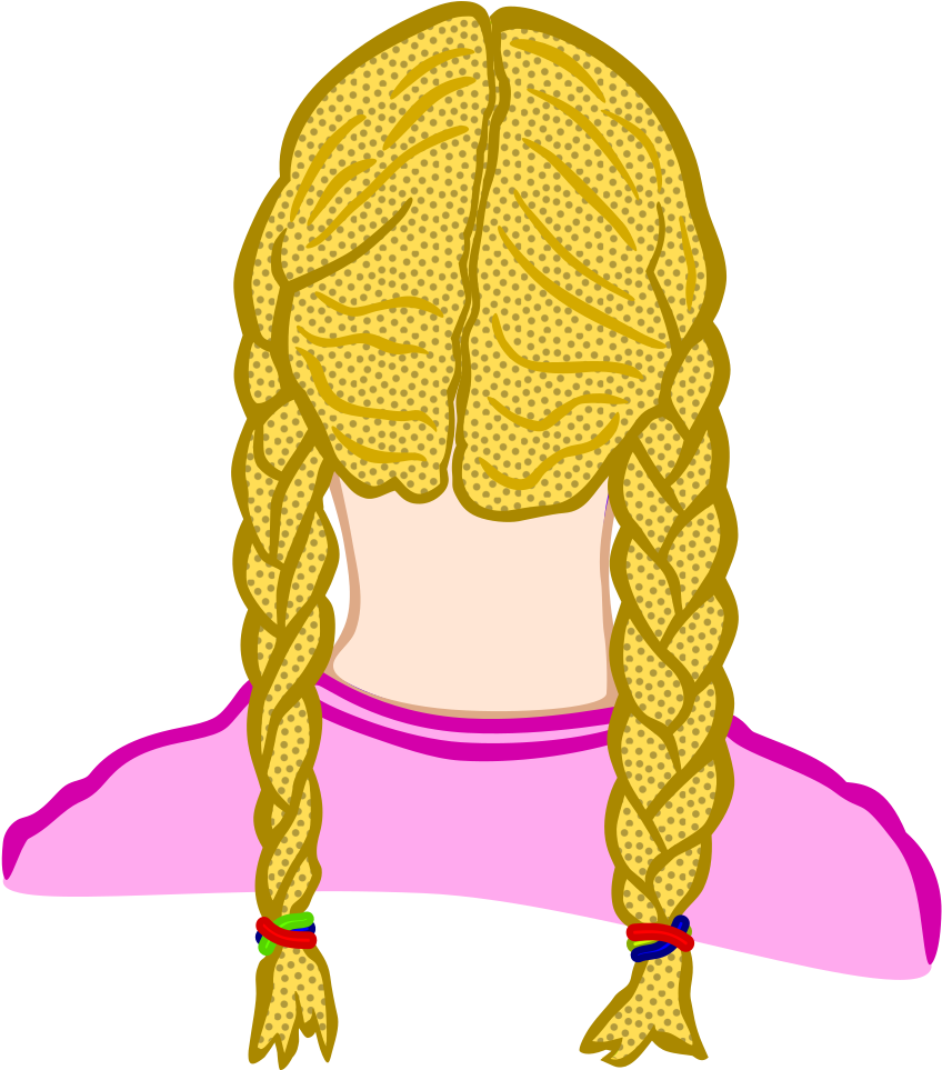 Braids - Coloured - Clip Art Braid (968x1000)