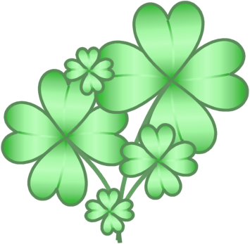Clover Transparent - Four Leaf Clovers Transparent (355x347)