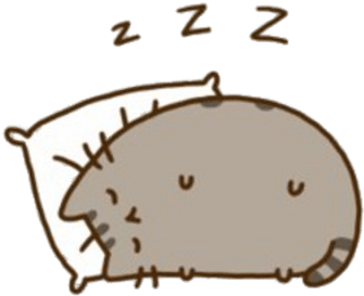 Pusheen Sleeping Gif (400x400)