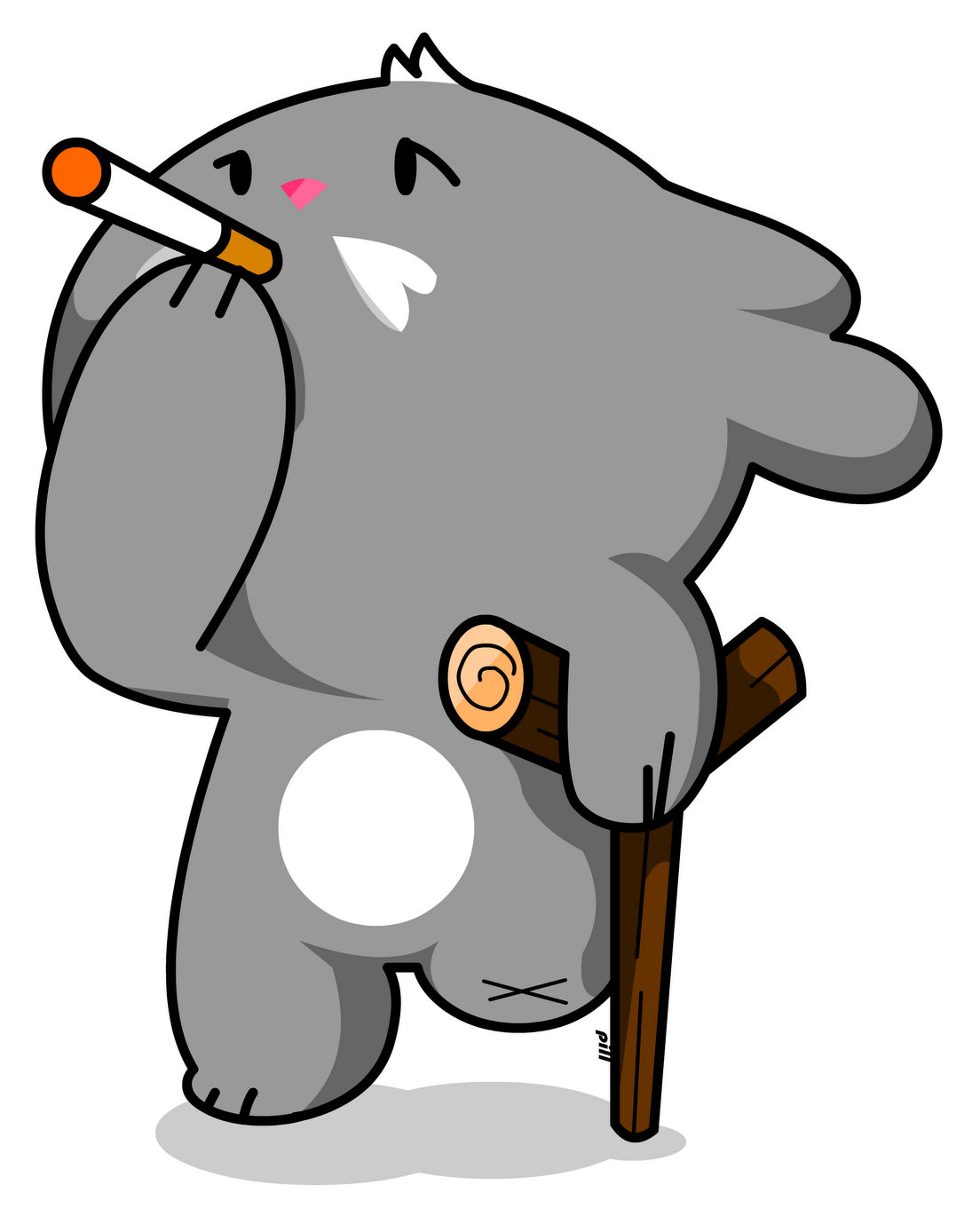 The Unlucky Rabbit - Cartoon (1600x1600)