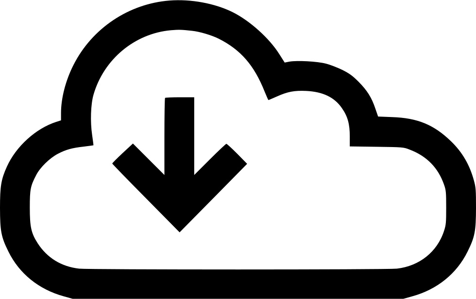 Download Arrow Down Cloud Data Stream Storage Comments - Emblem (980x616)