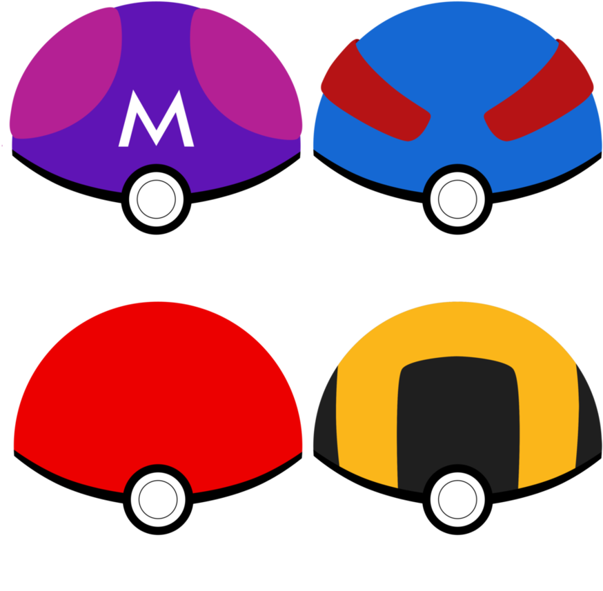 Pokeball Vector By Perrito - Pokeballs Vector (903x884)