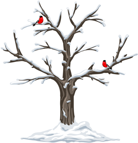 4 - Winter Garden Clipart (483x500)