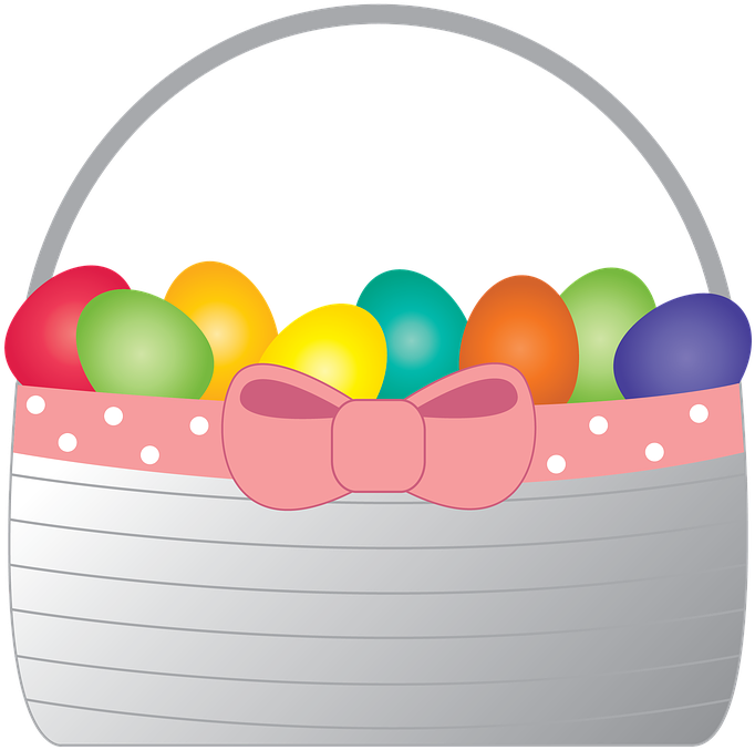 Easter Clipart Basketball - Easter Basket (720x720)