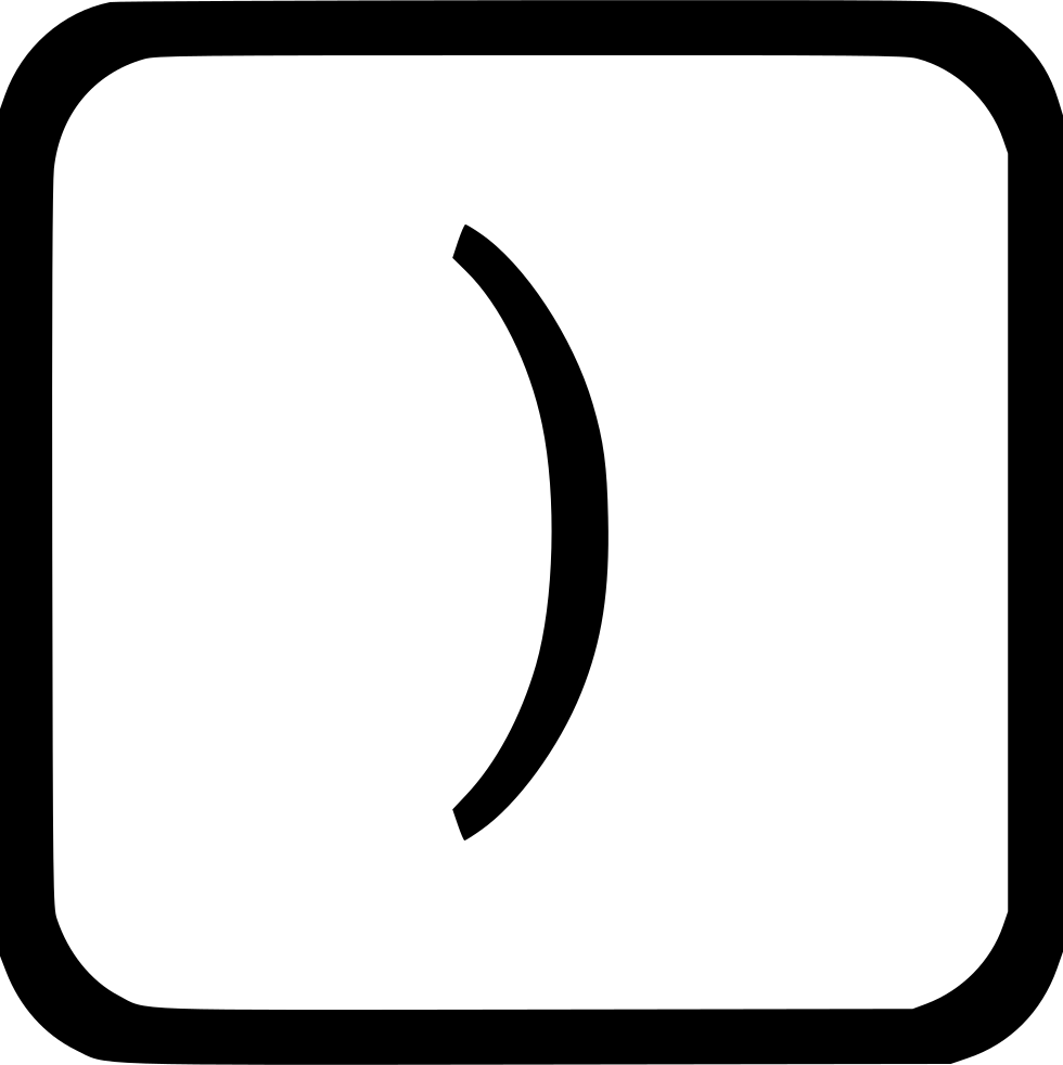 Bracket Sign Right Math Comments - Question Mark Free Icon (980x982)