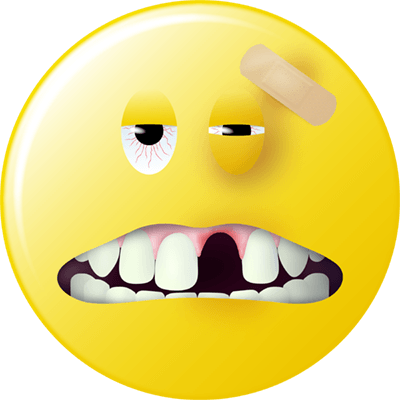 Mugshot Smiley - Beat Up Smiley Face (1280x1280)
