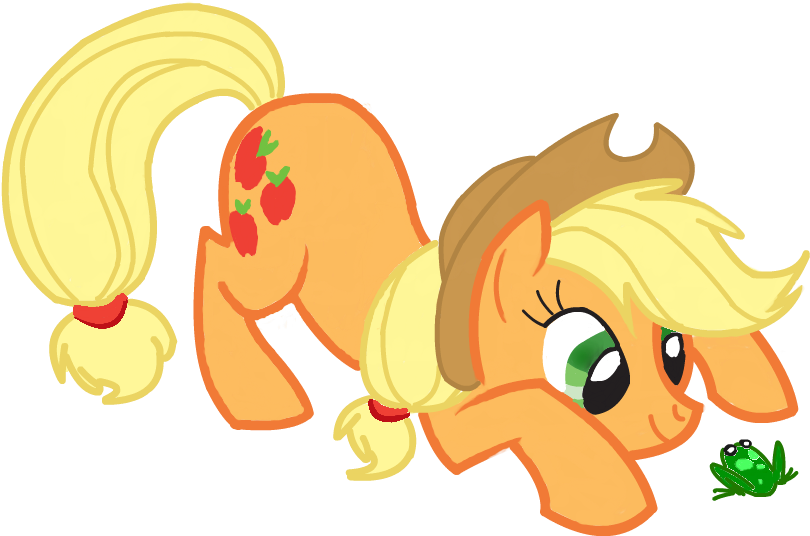 Apple Jack And The Frog By Spritefizz - Applejack (900x659)
