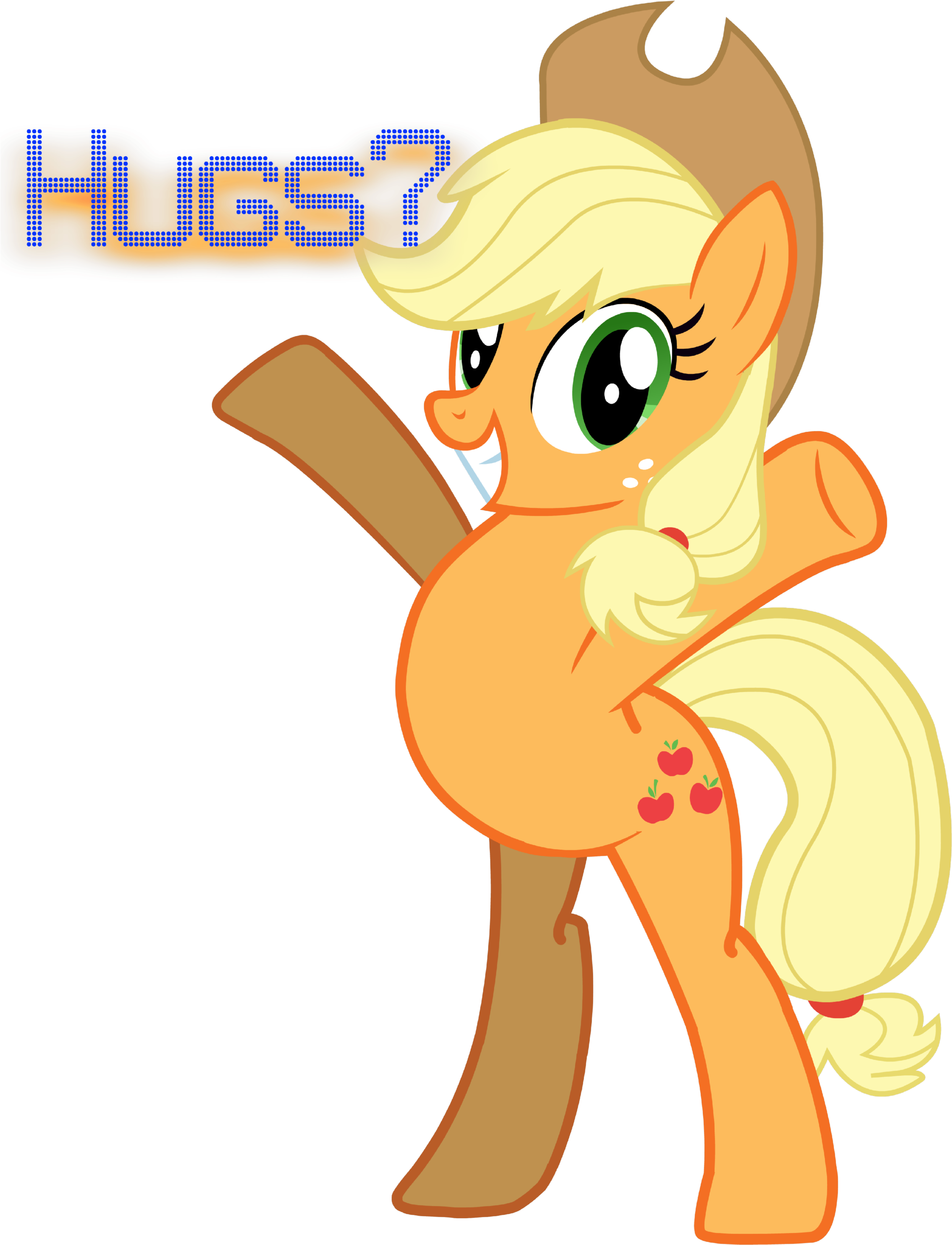 Hug Applejack - Cartoon (2300x2979)