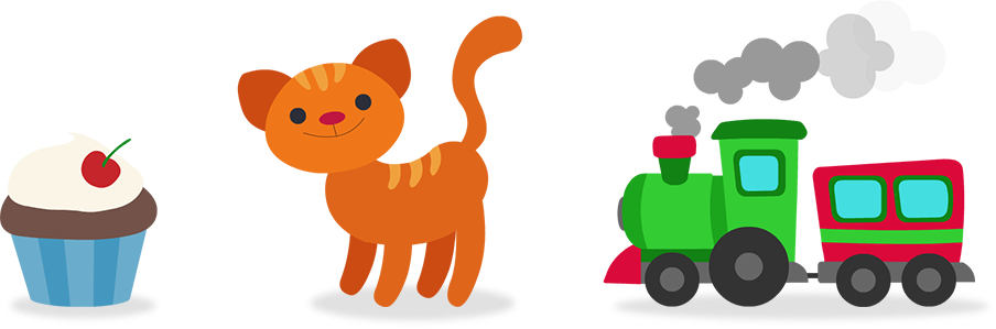 Cupcake, Chat, Train Jouet - Cupcake (904x299)