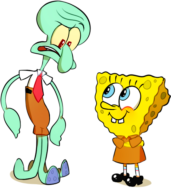 Another Poor Squid Octopus By Bikinibottomyay - Squidward Tentacles (615x637)