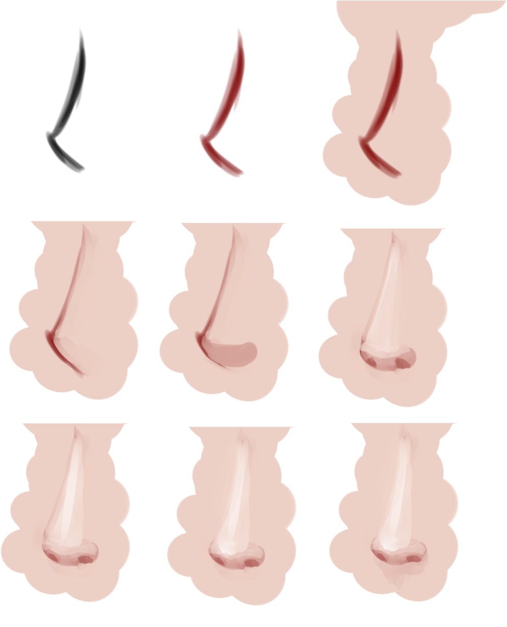 Nose Tutorial By Saige199 On Deviantart - Paint Tool Sai Nose Tutorial (1024x1229)
