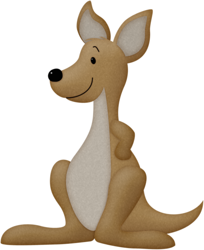 Kangaroo - Cartoon (408x500)