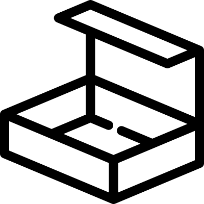 Empty Box Open Vector - Empty Box Icon Png (400x400)