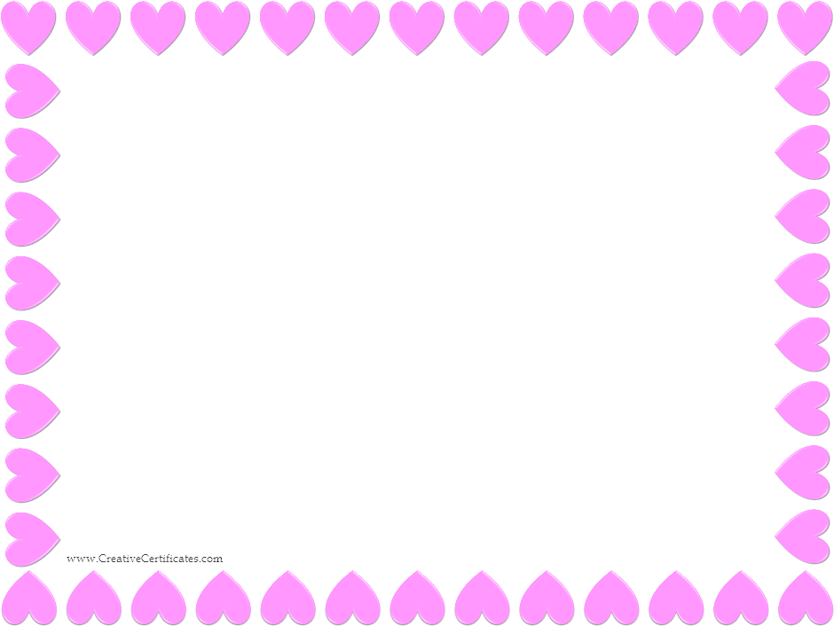 Pink Heart Border - Speech-language Pathology (960x720)
