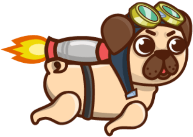 Pug With A Jetpack (600x500)