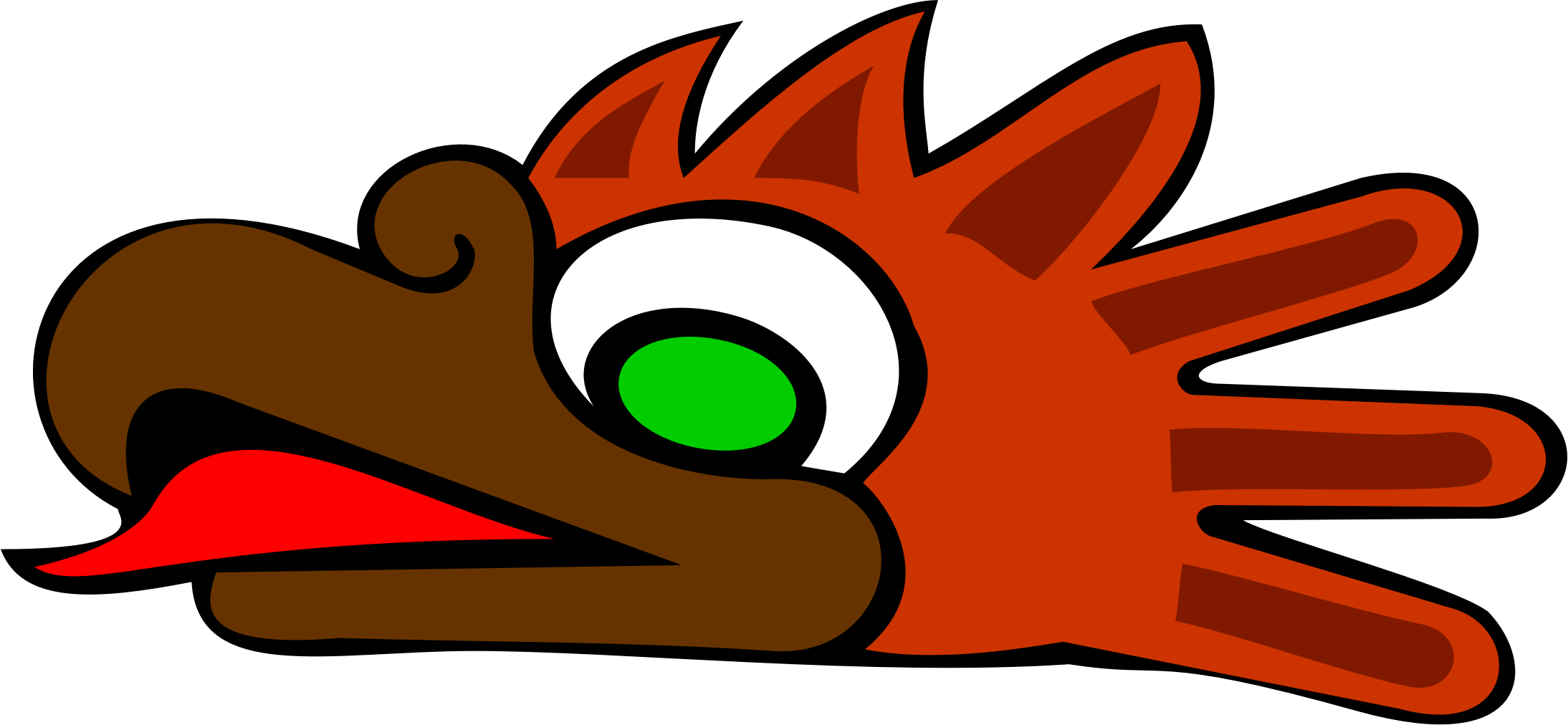 Aztec Symbol For Eagle - Cuauhtli Aguila (2188x1012)
