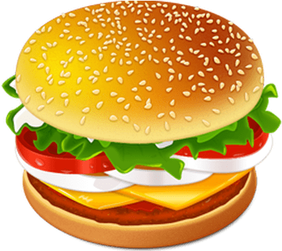 Burger Transparent Background Clipart (400x400)