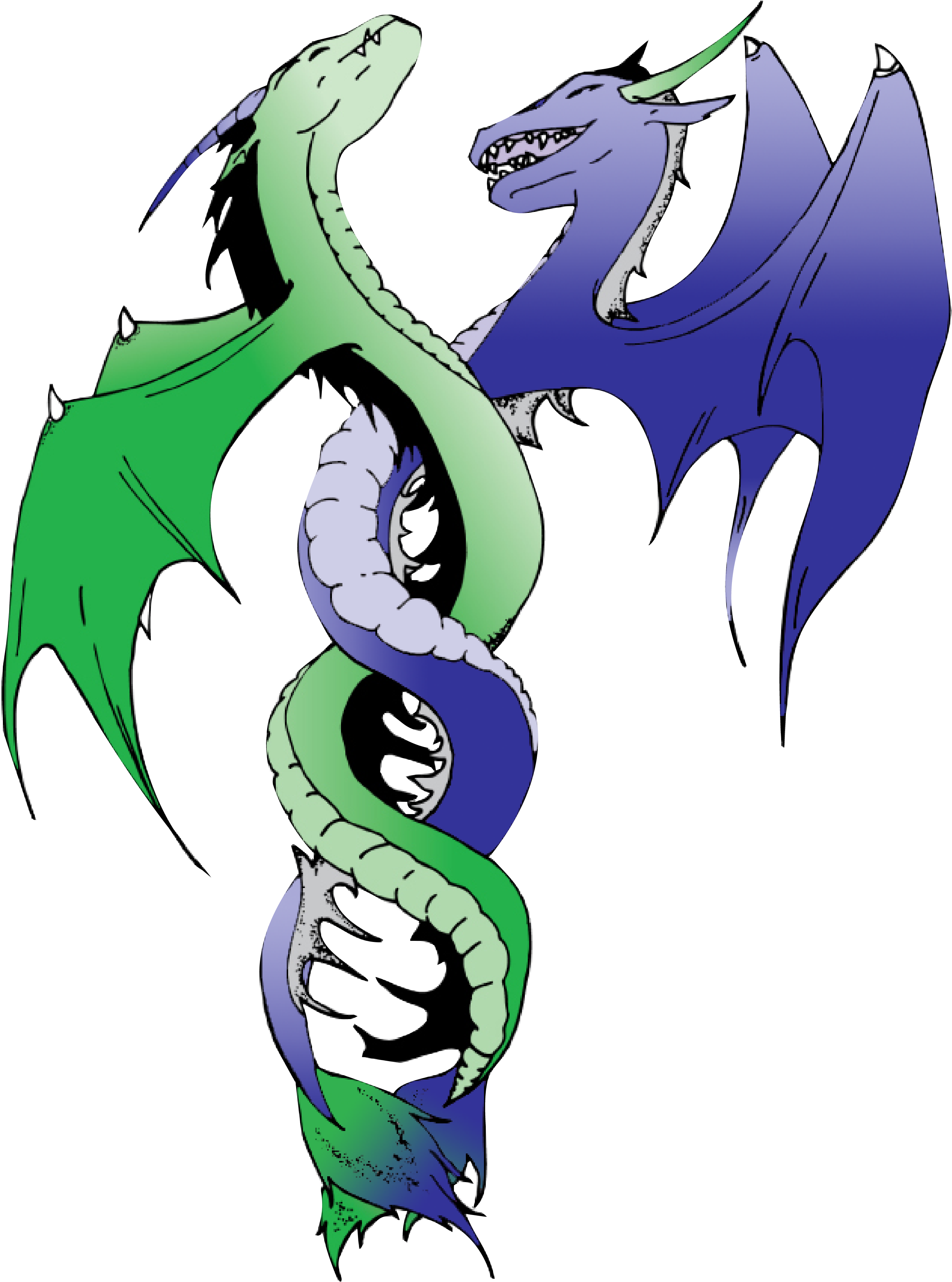 Bioscience Dragons - Cartoon (2733x3600)