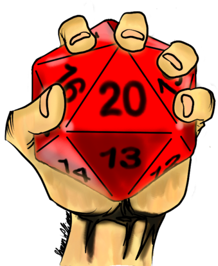 Roll For Art Check - Cartoon (500x545)
