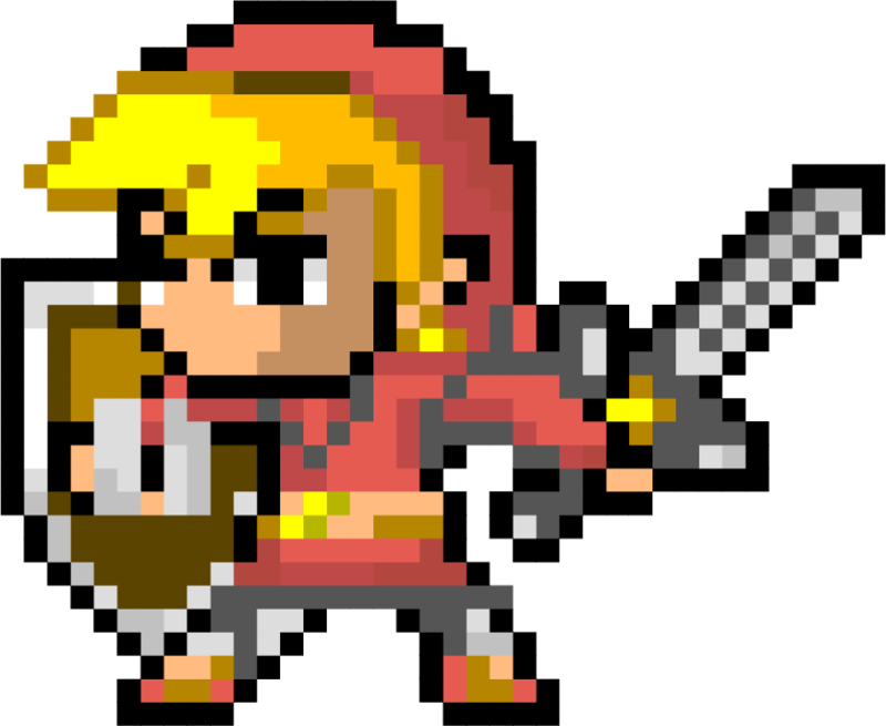 8 Bit Clipart 16 Bit - Link Perler Bead Patterns (800x655)