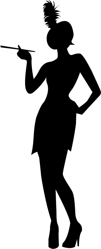 View Source Image - Flappers Silhouette (816x1056)