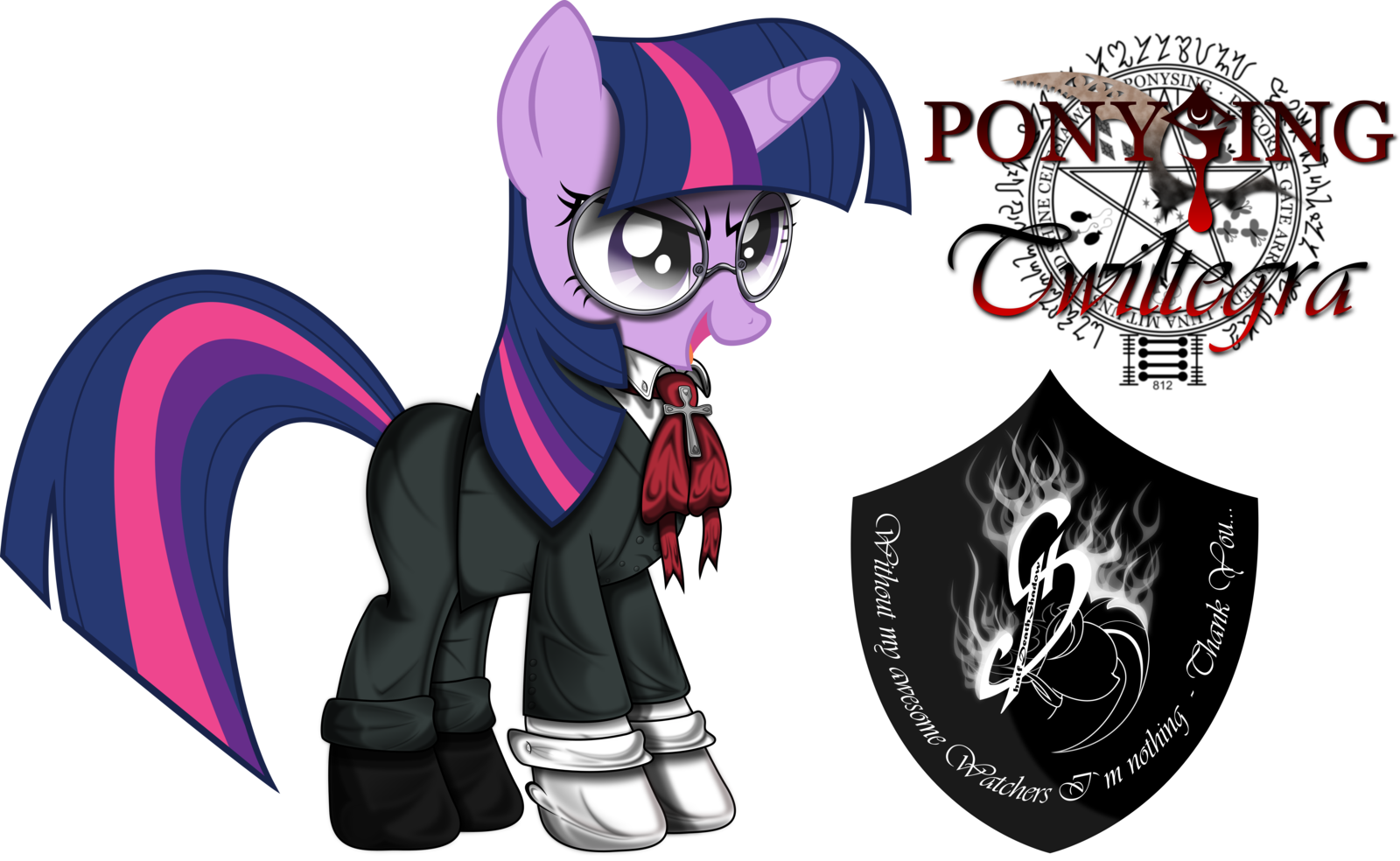 812 Hellsing Integra Hellsing Alucard Twilight Sparkle - Cartoon (1600x984)