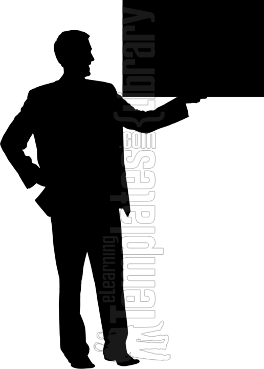 Black Silhouette Man - Black (516x720)