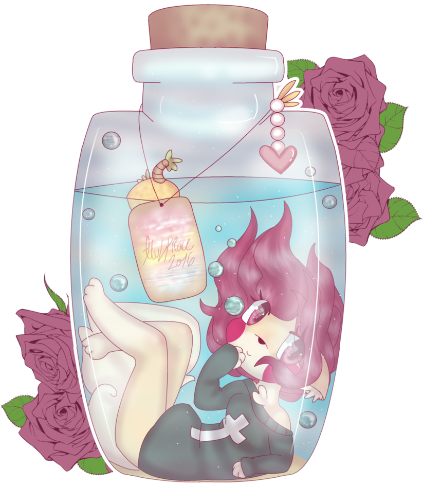 Mona Bottle By Fluffrave - Cartoon (832x960)