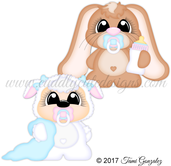 Lamb & Bunny - Page Layout (600x600)