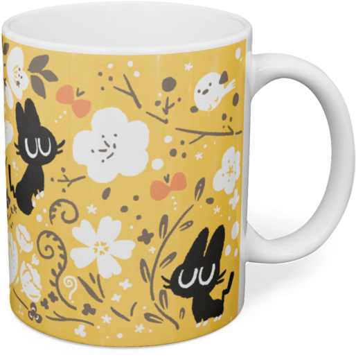 ジト目のねこマグ まてまてチョウチョ - Coffee Cup (700x700)