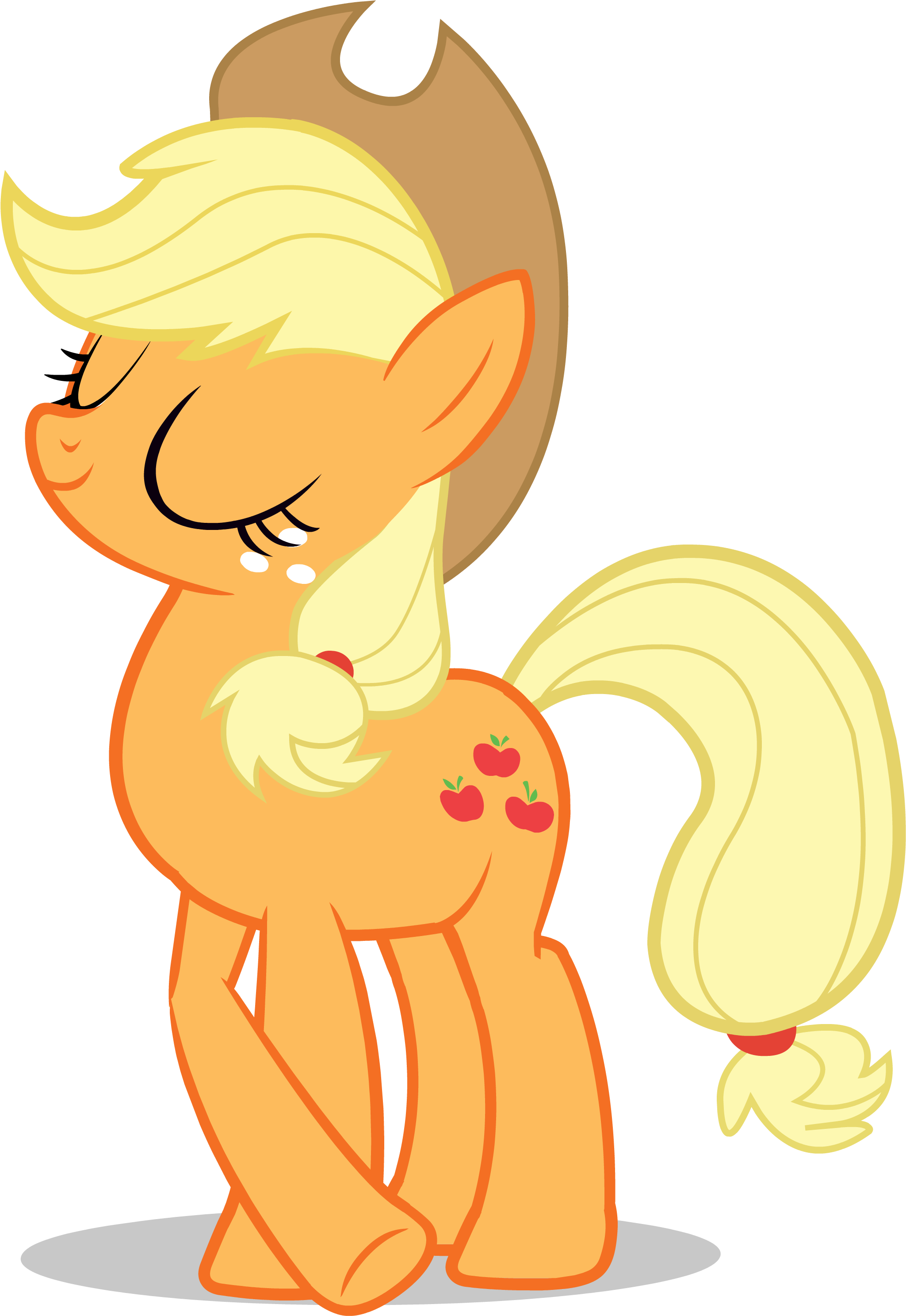 Applejack Being Ladylike - Twilight Sparkle (2555x3000)