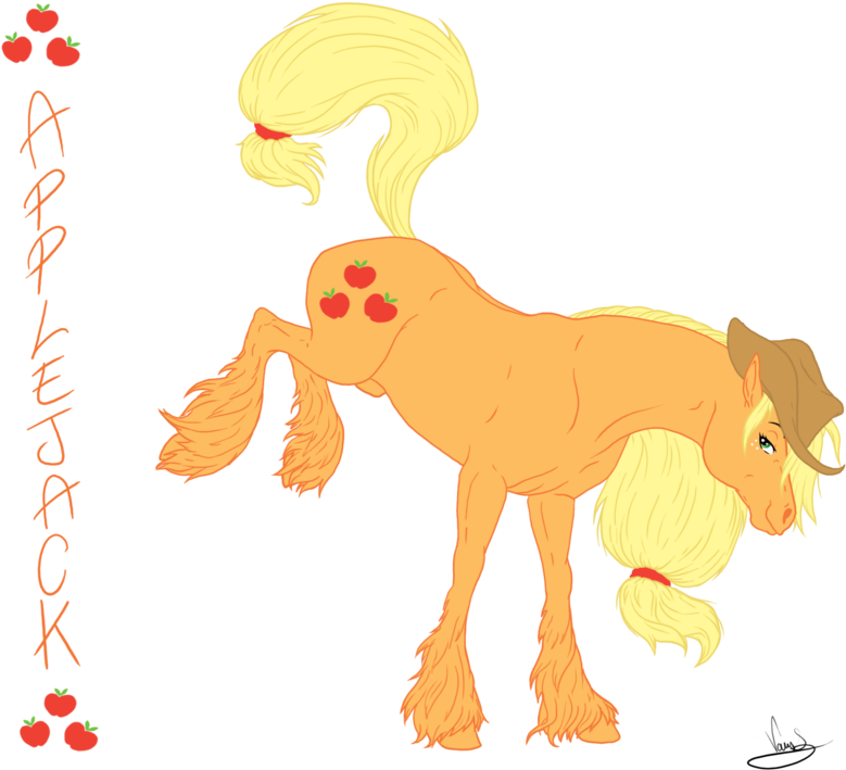 Realistic Applejack - Cartoon (900x805)