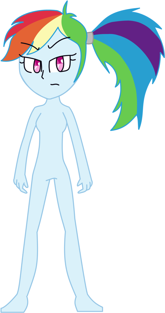 Angry Rainbow Dash Base By Glitch-r - Rainbow Dash Vector Base (1024x1371)