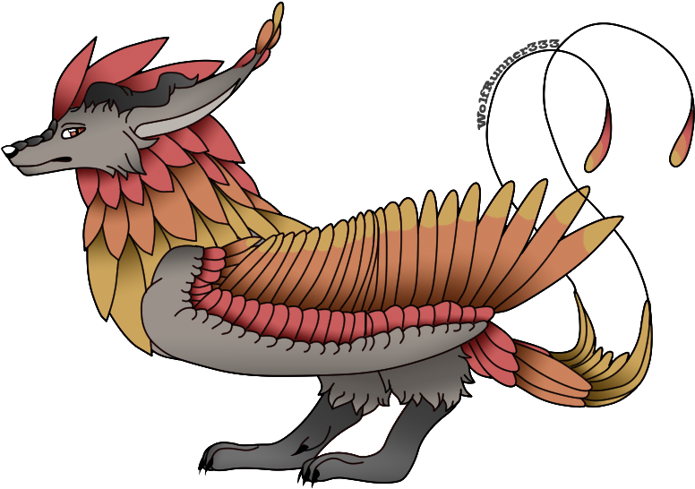 Burb Dragon Side View - Illustration (842x595)