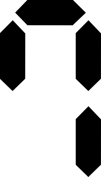 Digital Number Vector Png (342x599)