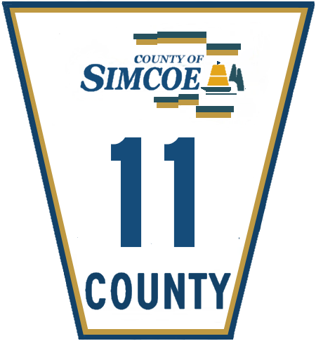 Simcoe Road 11 Sign - Poster (450x486)