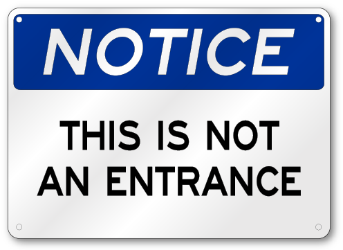 Close - Compliancesigns Vertical Vinyl Ansi Notice Sound Horn (500x500)