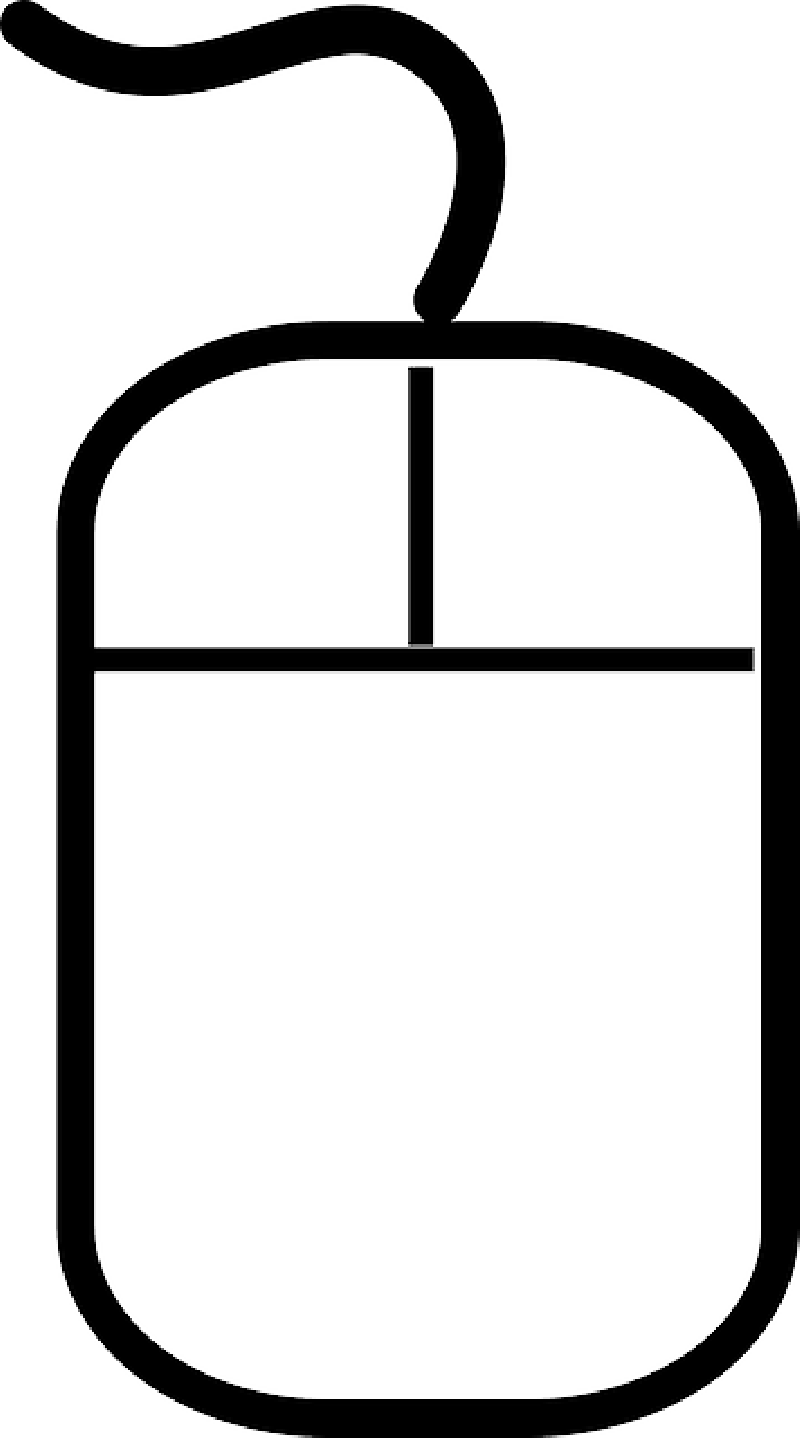 Computer Mouse Clipart Mouse - Keyboard And Mouse Drawing (800x1438)