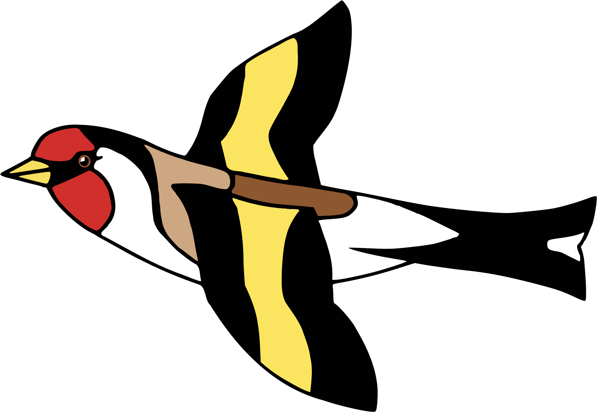 Open - Goldfinch Clipart (2000x1376)
