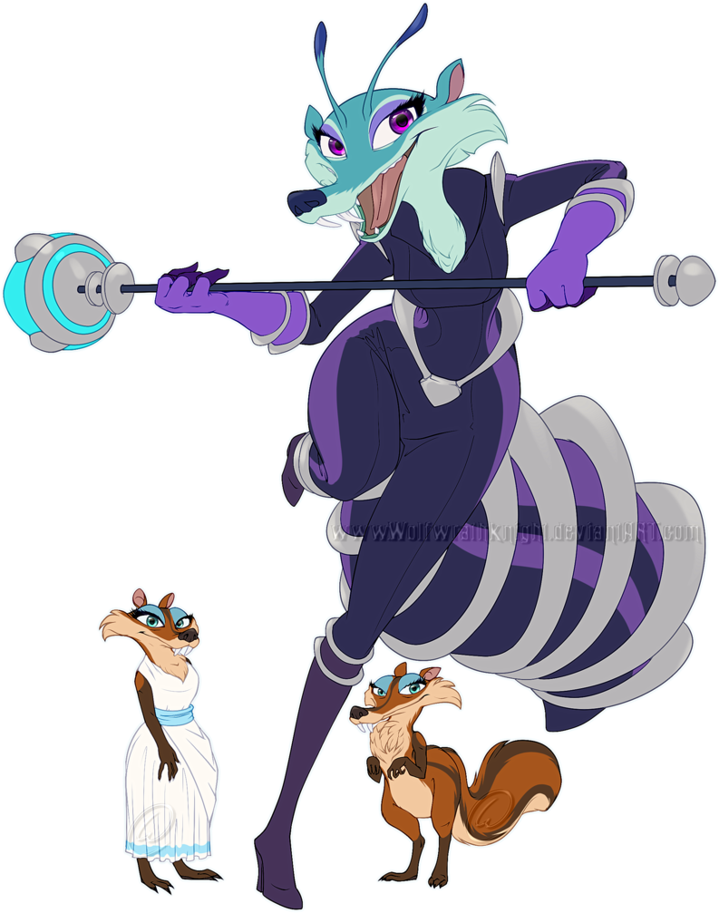 Scratte Evolution By Wolfwrathknight - Ice Age Scratte Aline (793x1007)