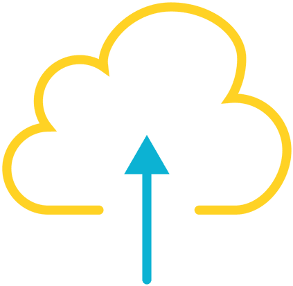 Caribbean Blue Cloud Upload Icon - Icono Nube (512x512)