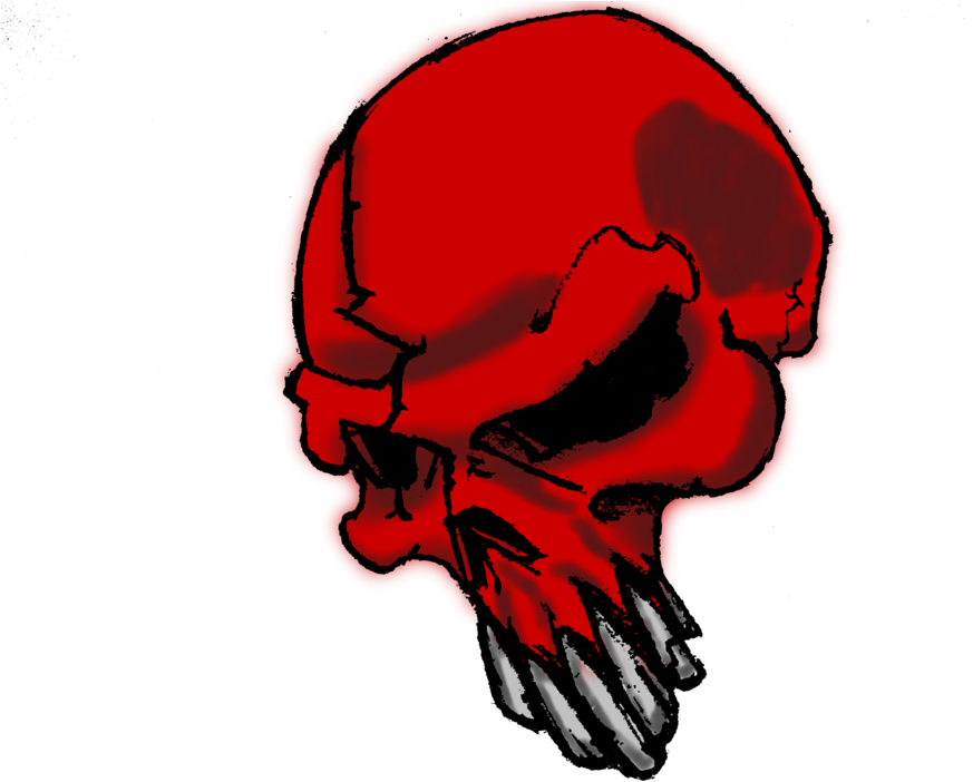 Red Skull Bone Clip Art - Skull (1024x768)